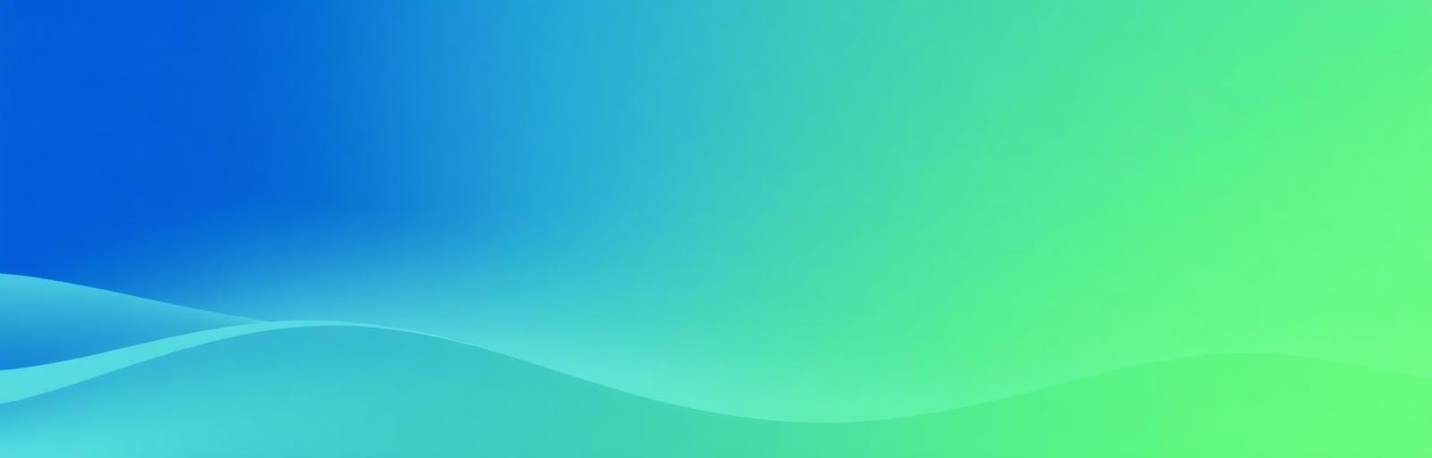 Abstract gradient background with blue to green waves